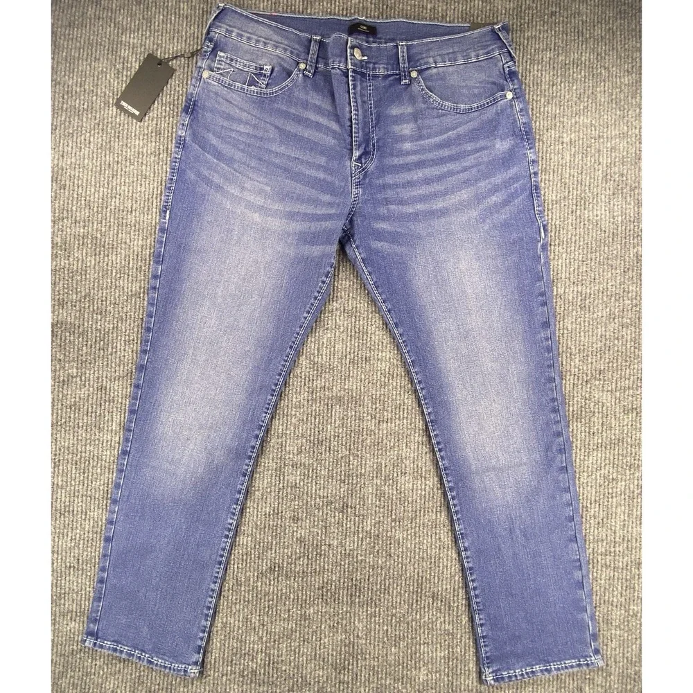 True Religion Geno Big T NF Slim Jeans Medium Neptune Wash Size 40 NWT $204